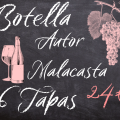  Botella Autor Malacasta +6 tapas 